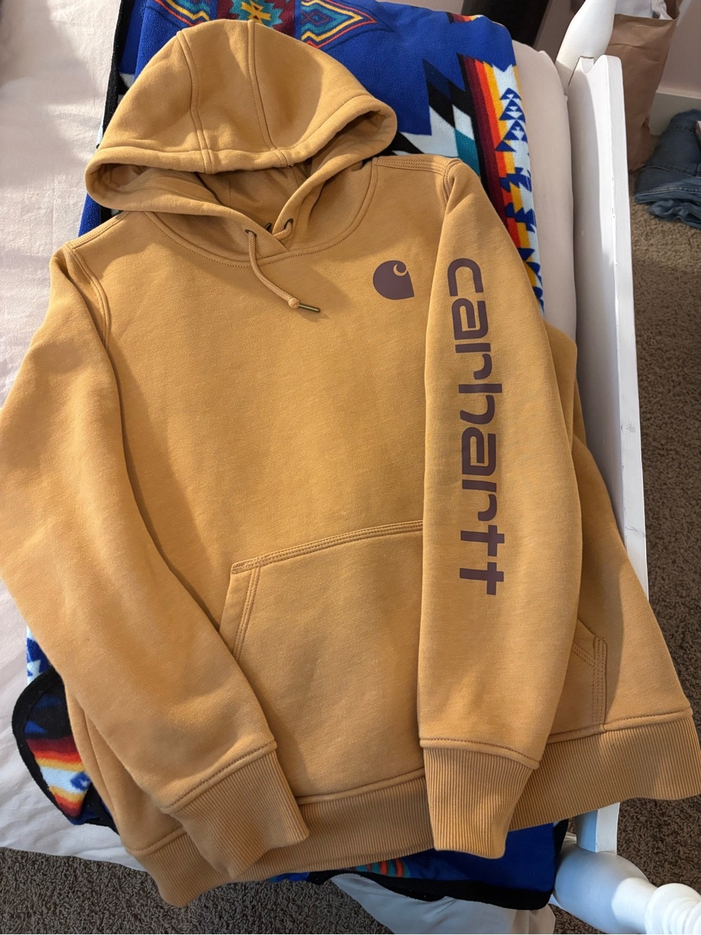 Carhartt Women’s Mustard Brown Pullover Hoodie